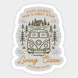 Living Clean Recovery Rocks Sticker